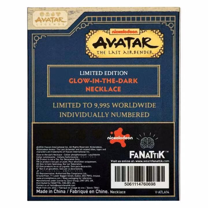 Avatar: The Last Airbender Limited Edition Glow-in-the-Dark Elements Necklace