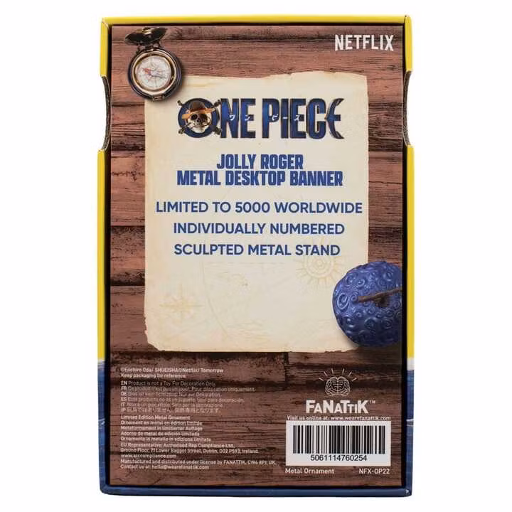 One Piece Replica Straw Hat Pirates Metal Banner