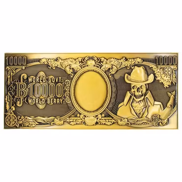 One Piece Replica 10,000 World Berry Metal Banknote