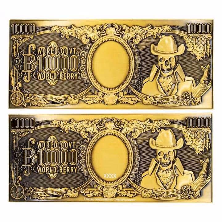 One Piece Replica 10,000 World Berry Metal Banknote
