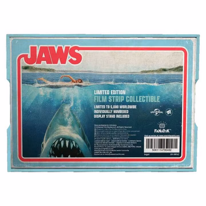 Jaws Ingot Metal Film Strip Collectible Limited Edition