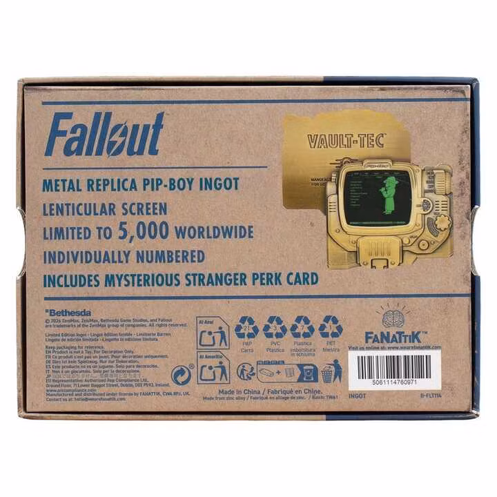 Fallout Ingot Pip-Boy Limited Edition Lenticular Mysterious Stranger Variant
