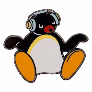 Pingu Pin Badge Headphones Limited Edition