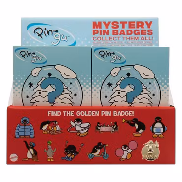 Pingu Mystery Pin Badges Blind Box Display (12)