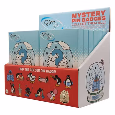 Pingu Mystery Pin Badges Blind Box Display (12)
