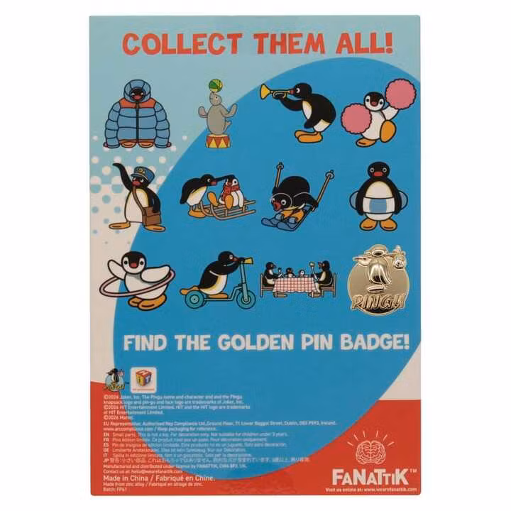 Pingu Mystery Pin Badges Blind Box Display (12)
