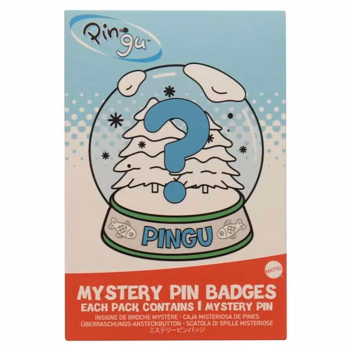 Pingu Mystery Pin Badges Blind Box Display (12)