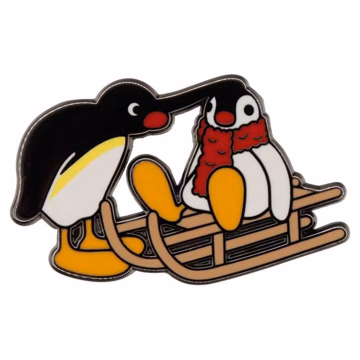 Pingu Mystery Pin Badges Blind Box Display (12)