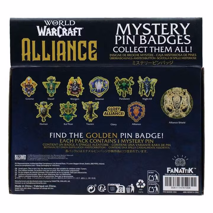 World of Warcraft Alliance Pin Badges Blind Box Display (12)