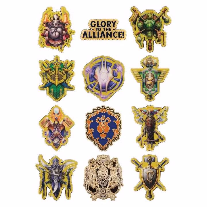 World of Warcraft Alliance Pin Badges Blind Box Display (12)