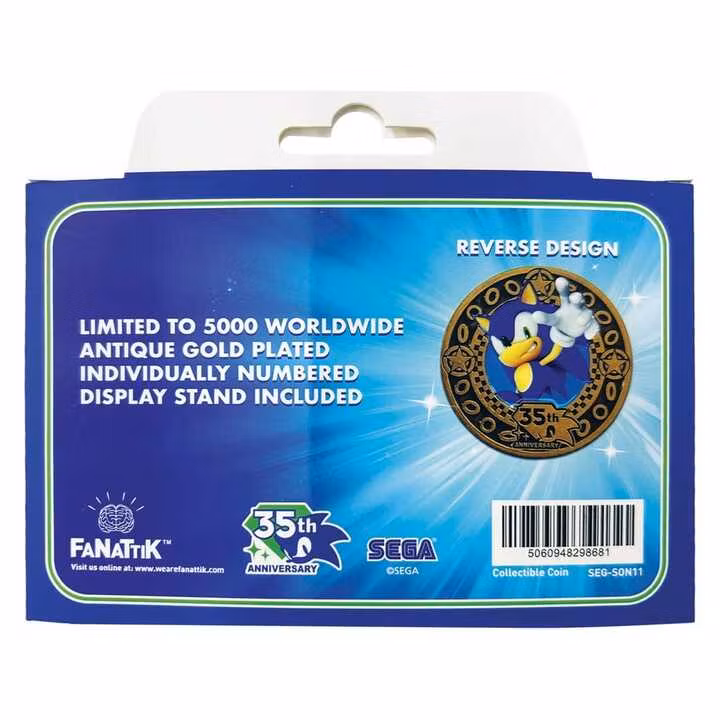 Sonic the Hedgehog Collectable Coin 35th Anniversary Limited Edition