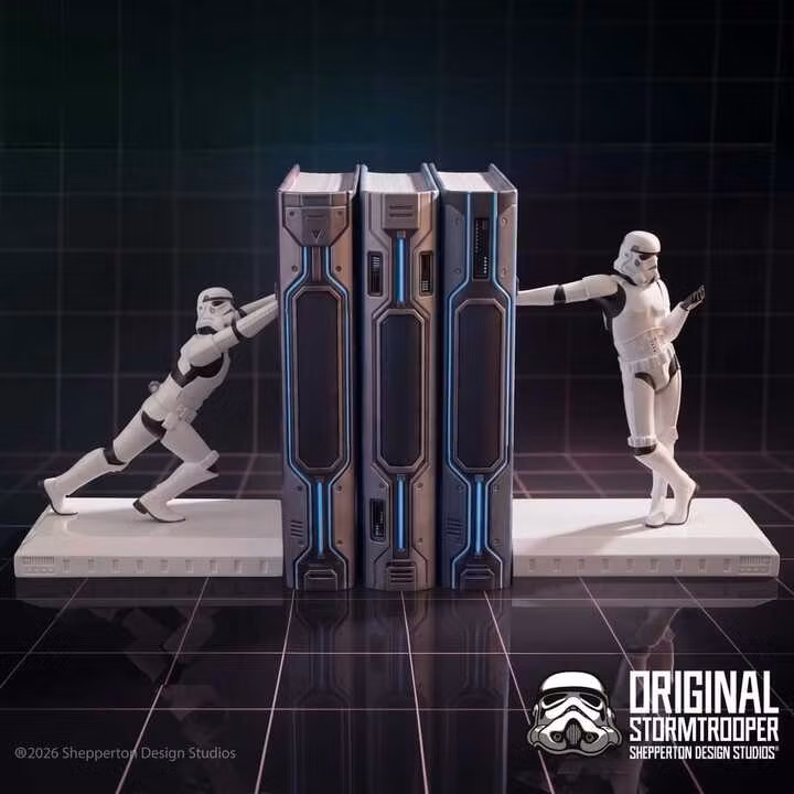 Star Wars Stormtrooper Bookends Working Hard Hardly Working