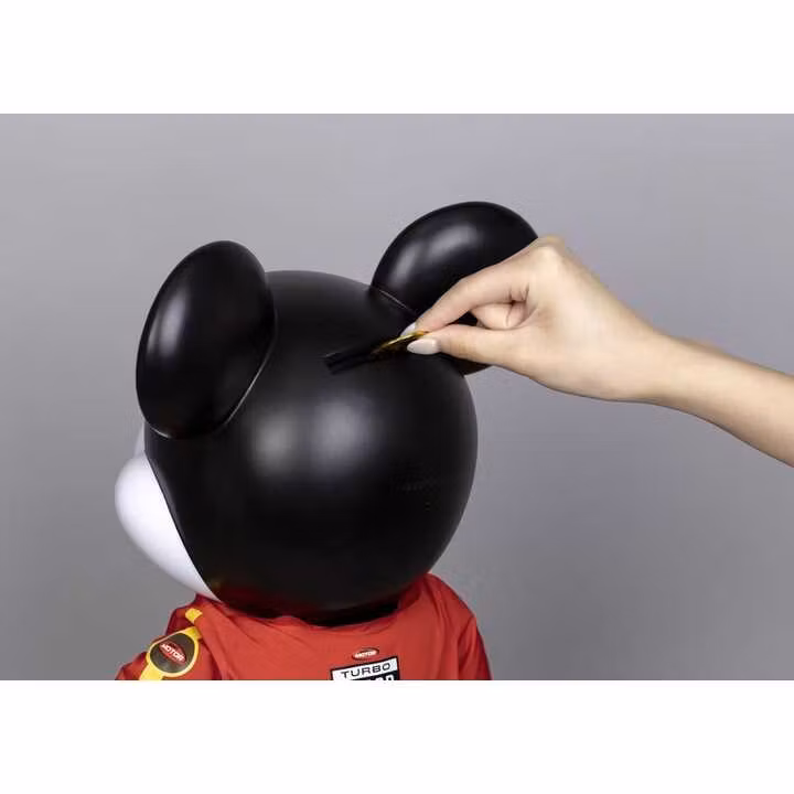 Mickey and Friends Syaking-Bang!! Functional Figurine Race Car Micky Vinyl Piggy Bank
