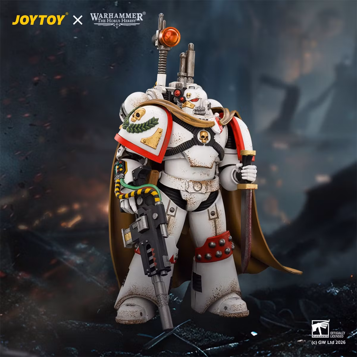 Warhammer: The Horus Heresy White Scars Legion Vigilator with Nemesis Rifle and Bolt Pistol 1/18 Scale Action Figure