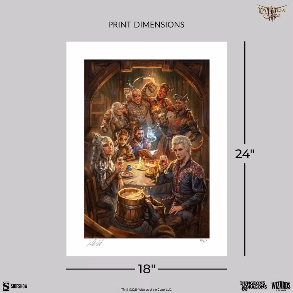 Baldur's Gate III Fine Art Print The Elfsong Tavern