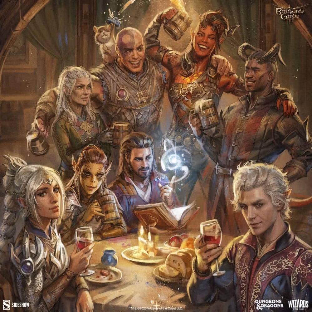 Baldur's Gate III Fine Art Print The Elfsong Tavern