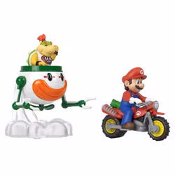 Super Mario Hot Wheels Die-Cast Vehicles 2-Pack 1/64 Mario & Bowser Jr.