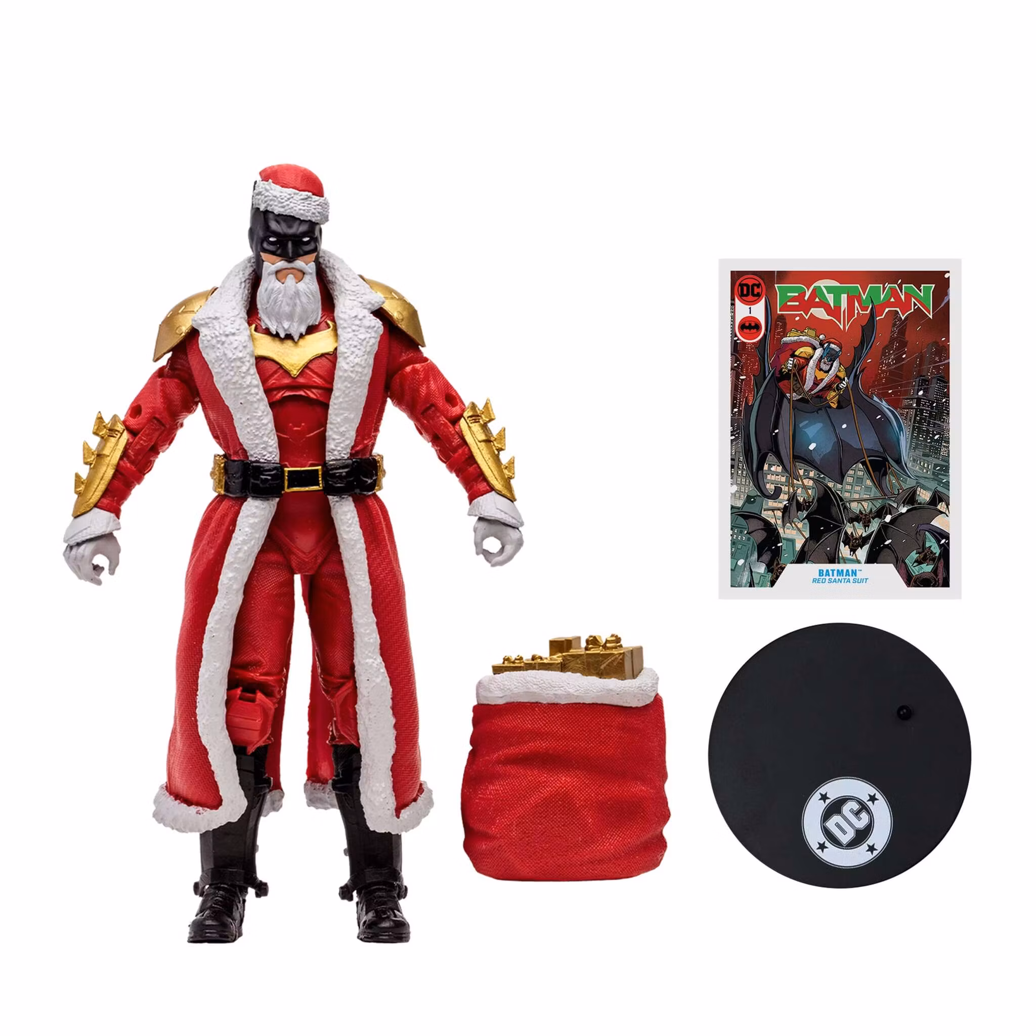 DC Multiverse McFarlane Vault Collection Batman (Red Santa Suit) Action Figure