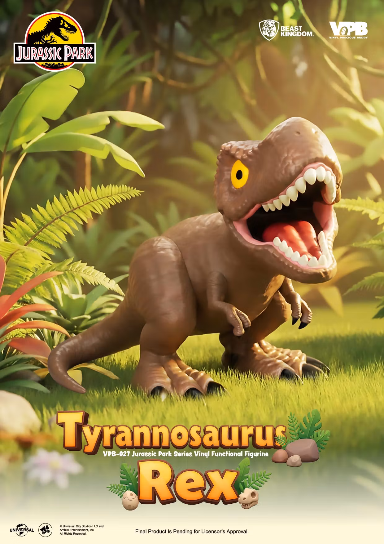 Jurassic Park VPB-027 Tyrannosaurus Rex Palm-Sized Vinyl Piggy Bank