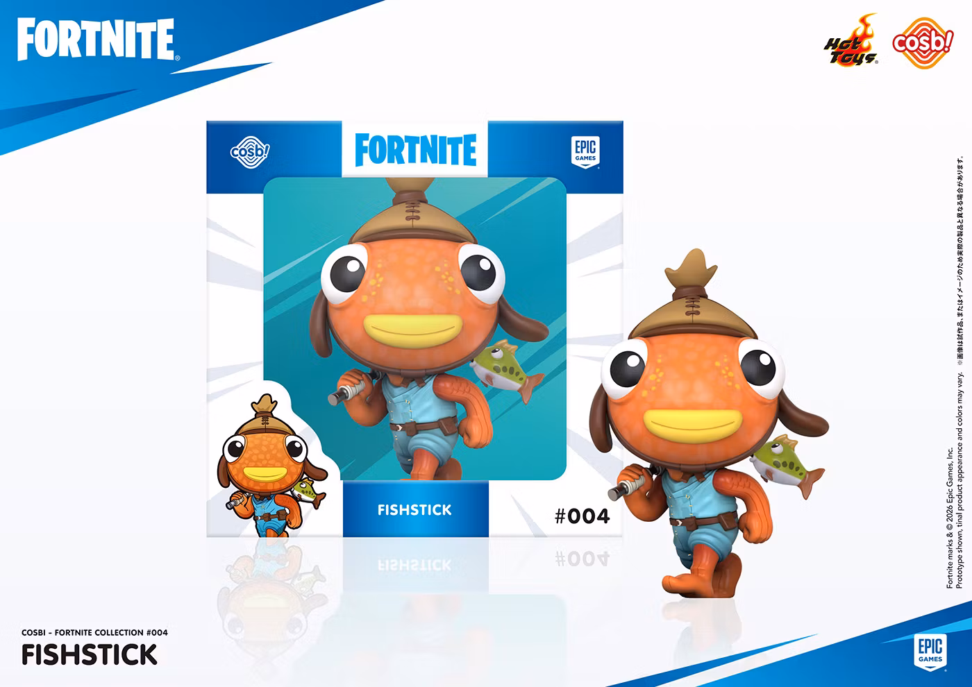 Fortnite Cosbi #004 Fishstick 3-Inch Figure