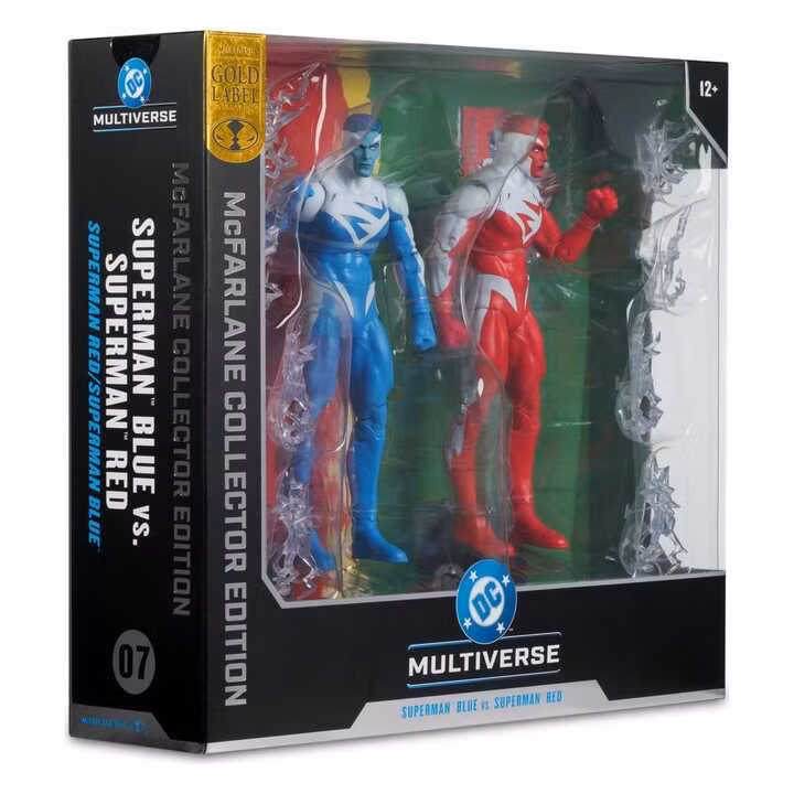 DC Multiverse Superman Blue vs. Superman Red Action Figure Two-Pack (Gold Label)
