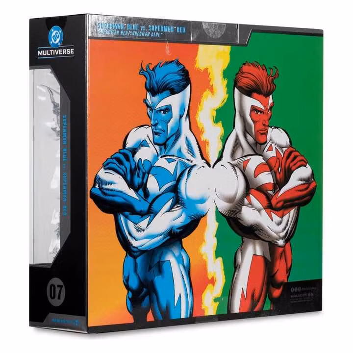 DC Multiverse Superman Blue vs. Superman Red Action Figure Two-Pack (Gold Label)