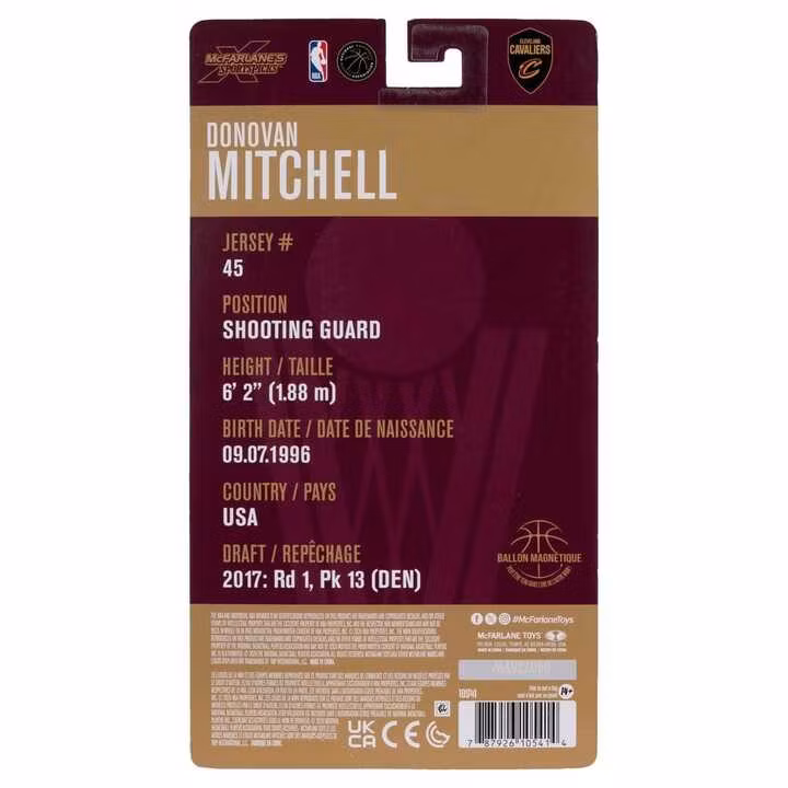NBA Legends Series Donovan Mitchell (Cleveland Cavaliers) Action Figure