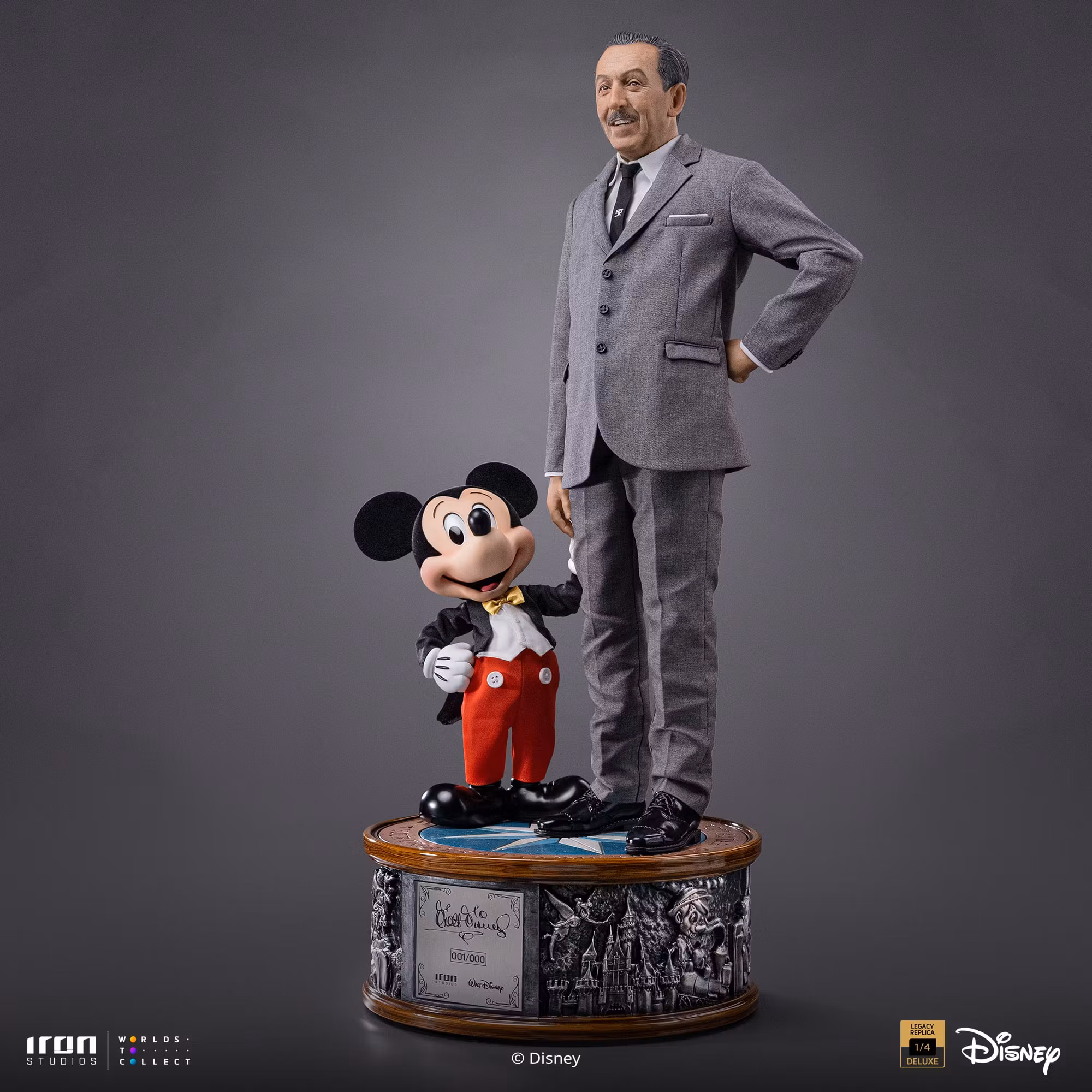 Disney Classics Walt Disney & Mickey Mouse Legacy Replica 1/4 Scale Statue