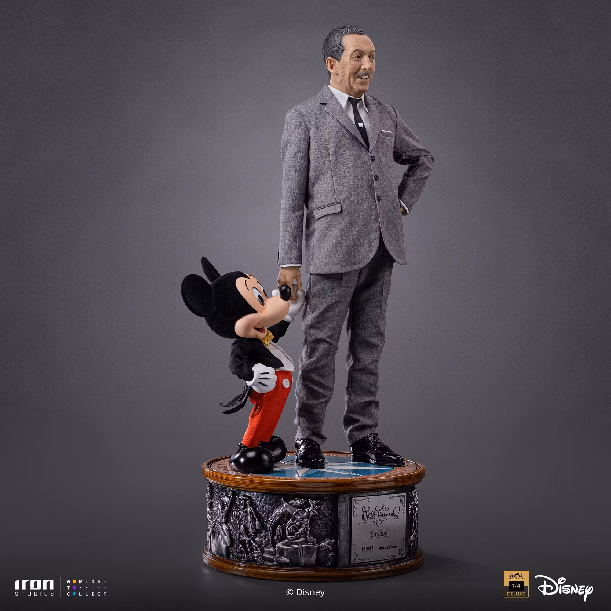 Disney Classics Walt Disney & Mickey Mouse Legacy Replica 1/4 Scale Statue