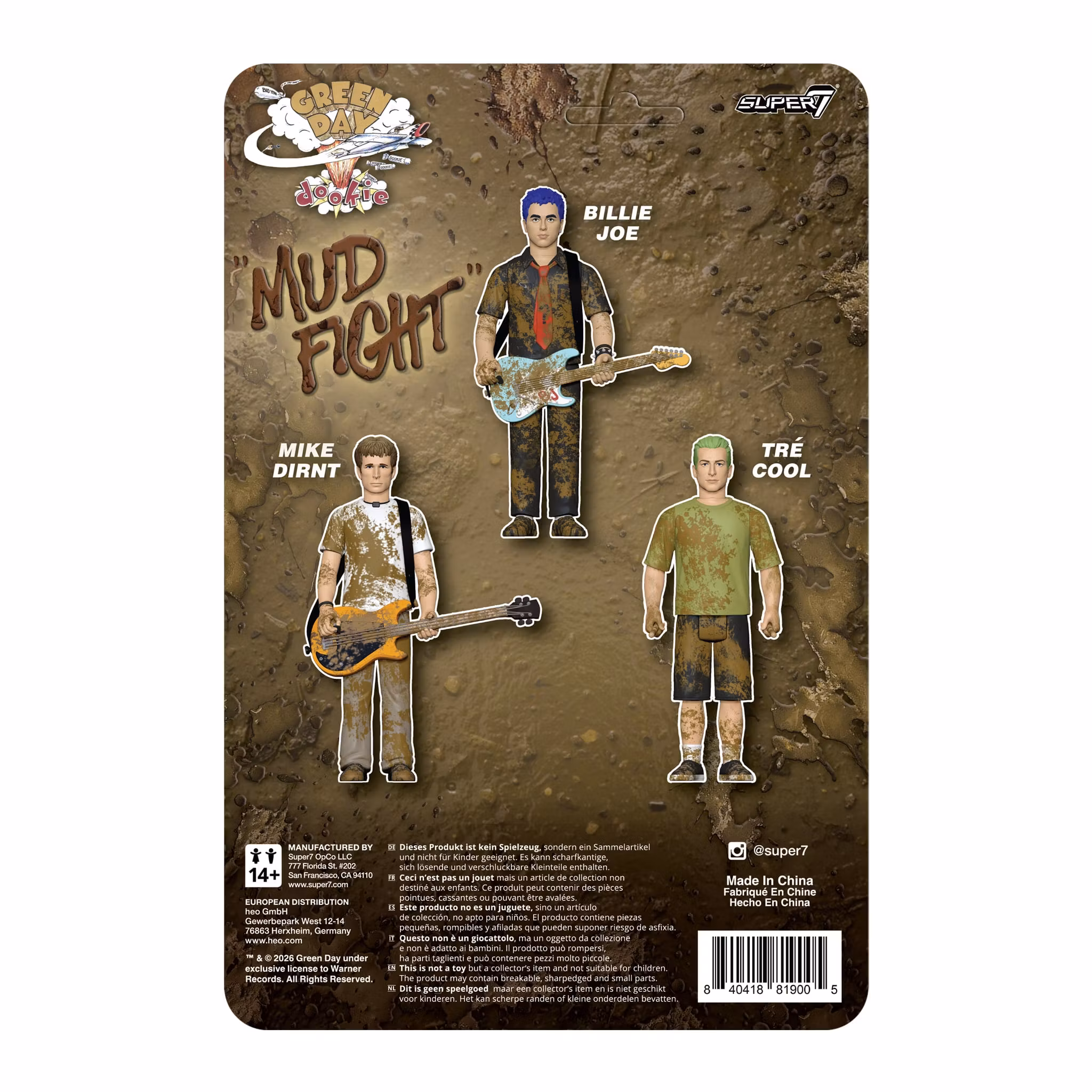 Green Day ReAction Billie Joe (Mud Fight) Action Figure