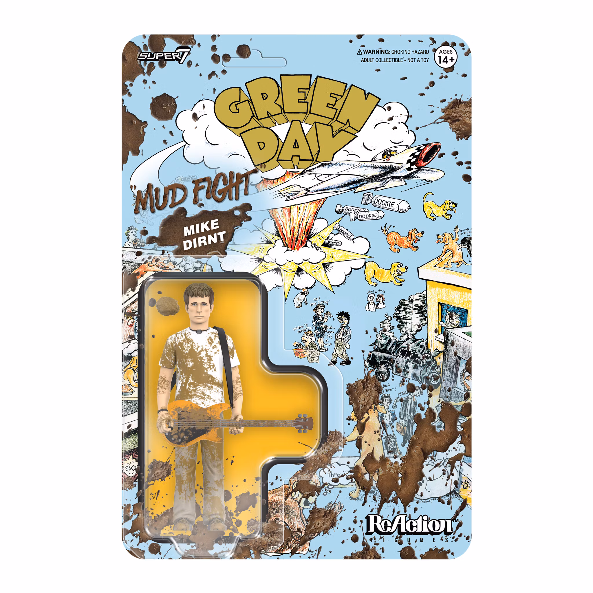 Green Day ReAction Mike Dirnt (Mud Fight) Action Figure