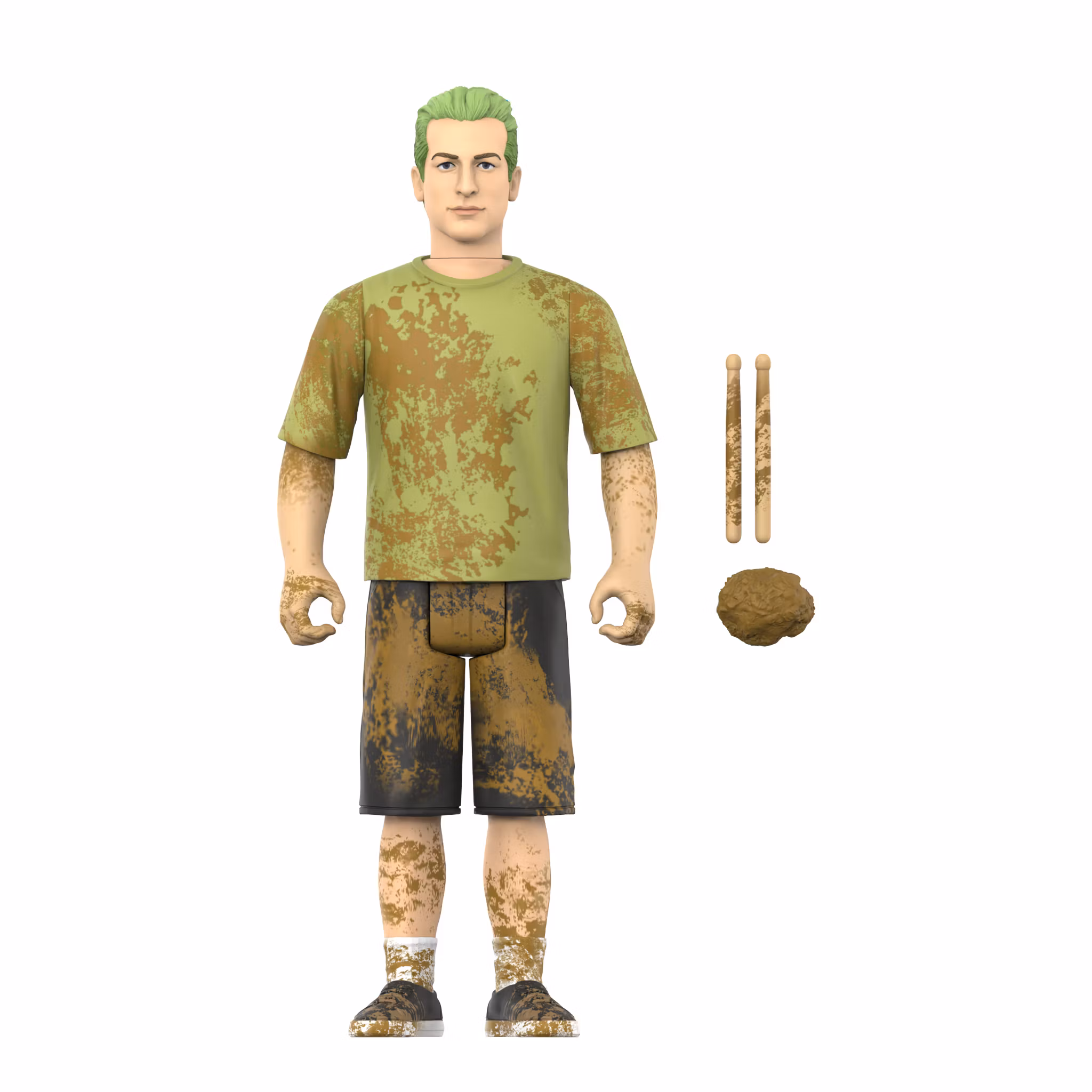 Green Day ReAction Tre Cool (Mud Fight) Action Figure