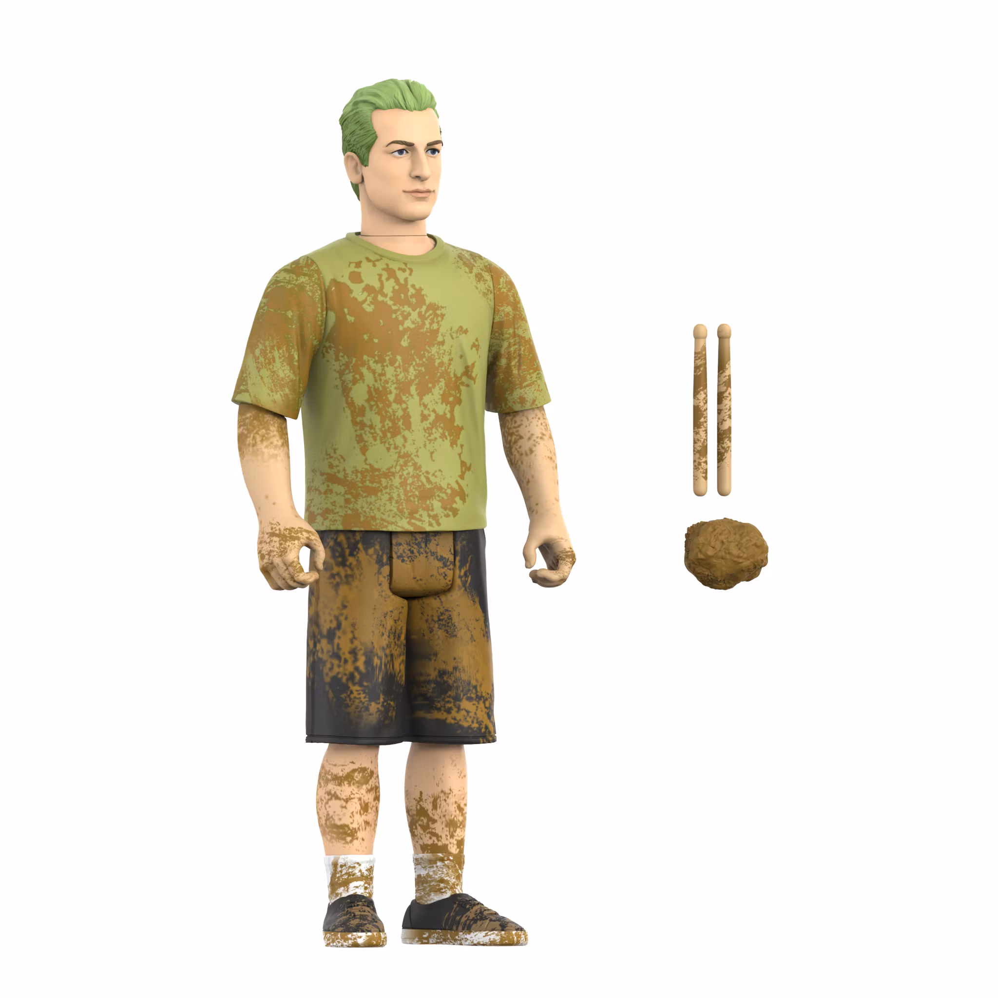 Green Day ReAction Tre Cool (Mud Fight) Action Figure