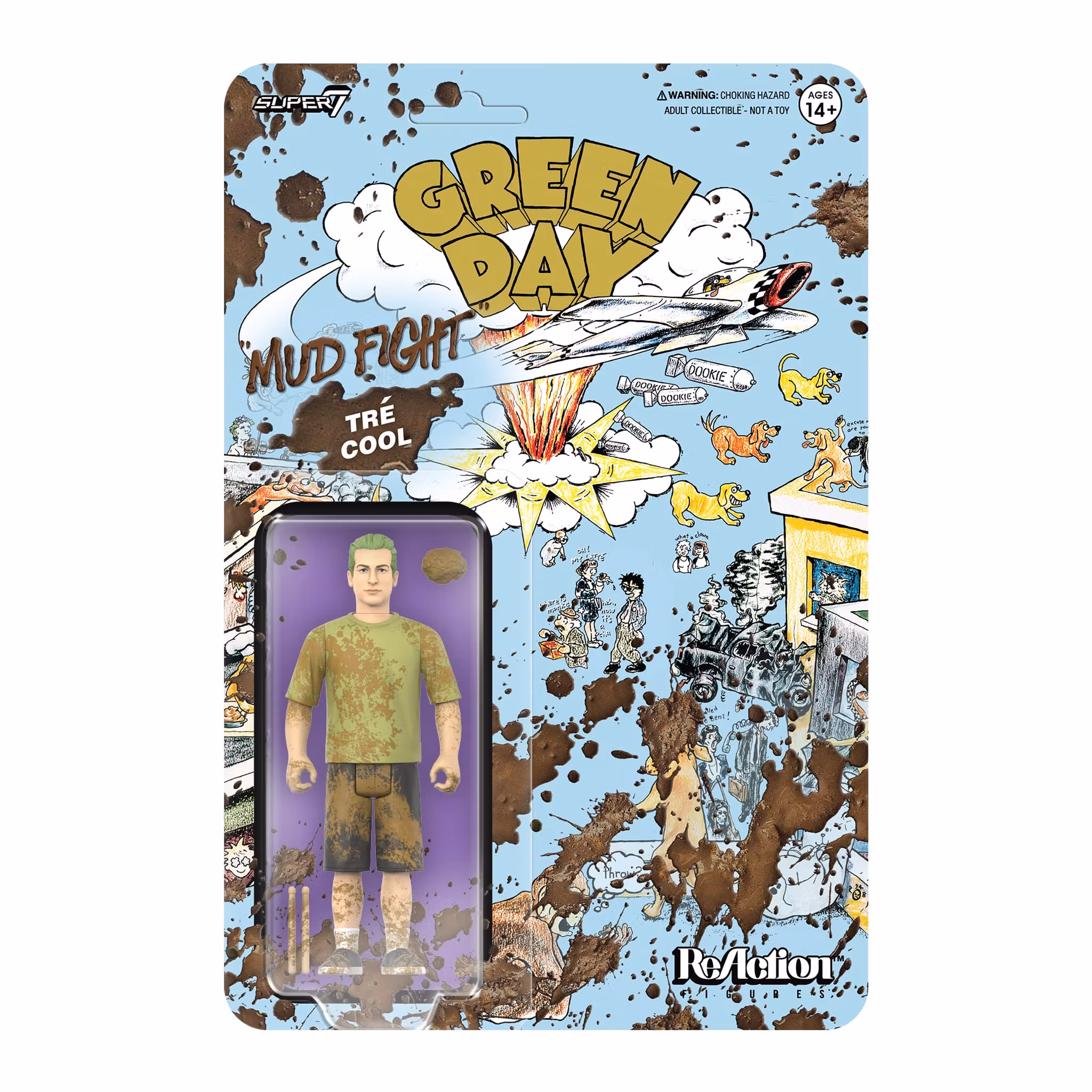 Green Day ReAction Tre Cool (Mud Fight) Action Figure