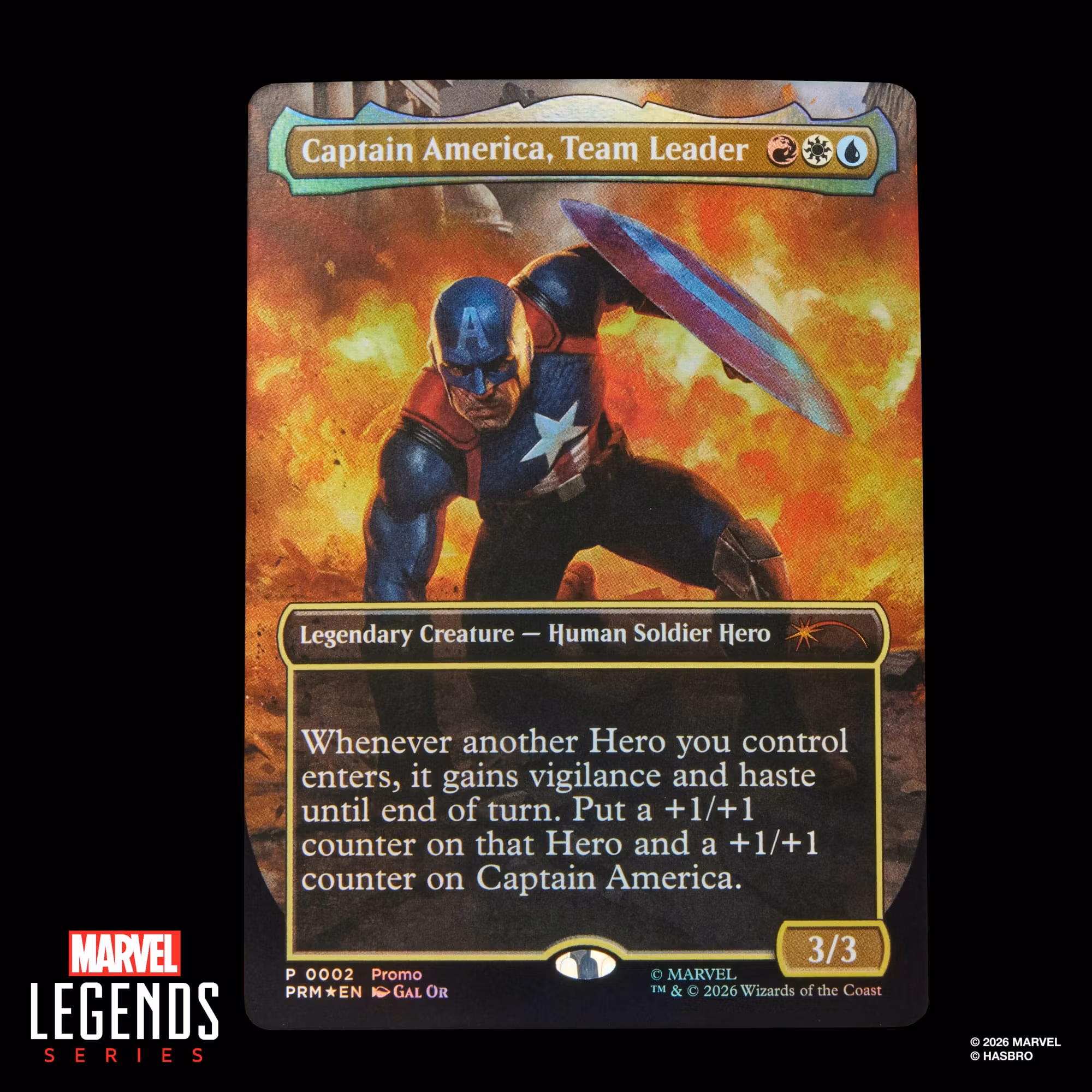 Marvel Legends Captain America Action Figure with Exclusive Magic: The Gathering Card