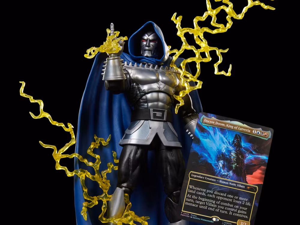 Marvel Legends Doctor Doom 2099 Action Figure with Exclusive Magic: The Gathering Card