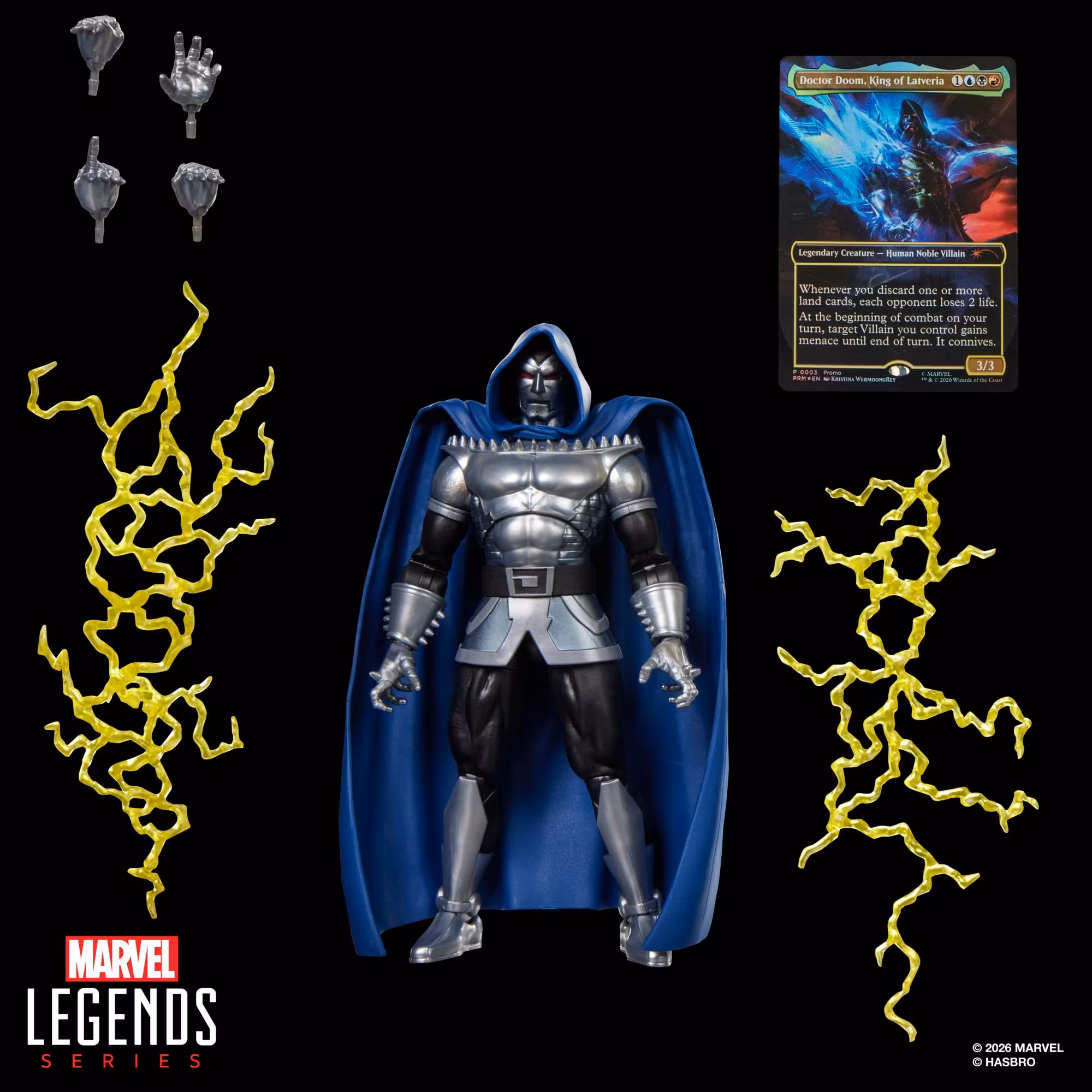 Marvel Legends Doctor Doom 2099 Action Figure with Exclusive Magic: The Gathering Card