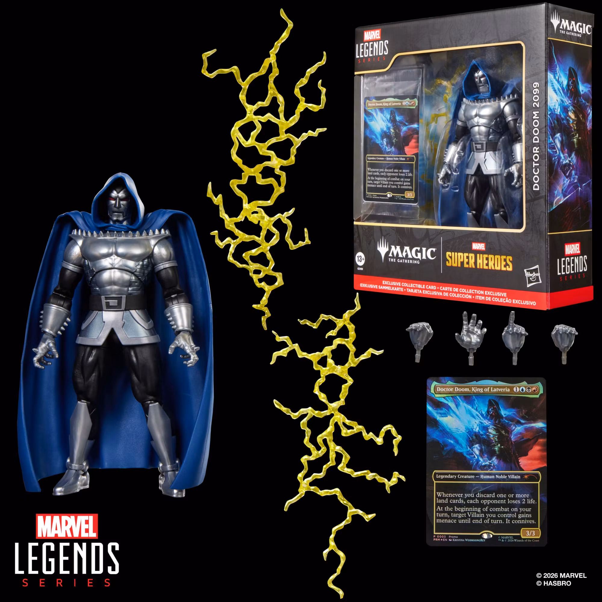 Marvel Legends Doctor Doom 2099 Action Figure with Exclusive Magic: The Gathering Card