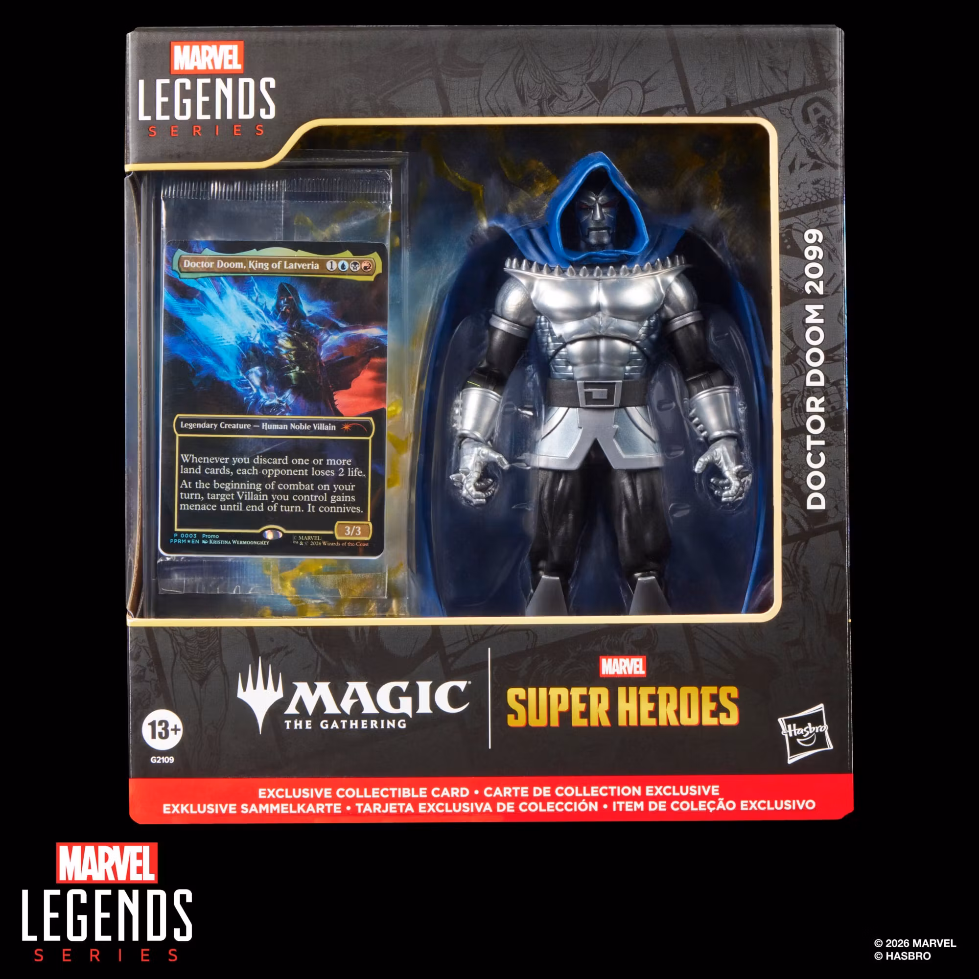 Marvel Legends Doctor Doom 2099 Action Figure with Exclusive Magic: The Gathering Card