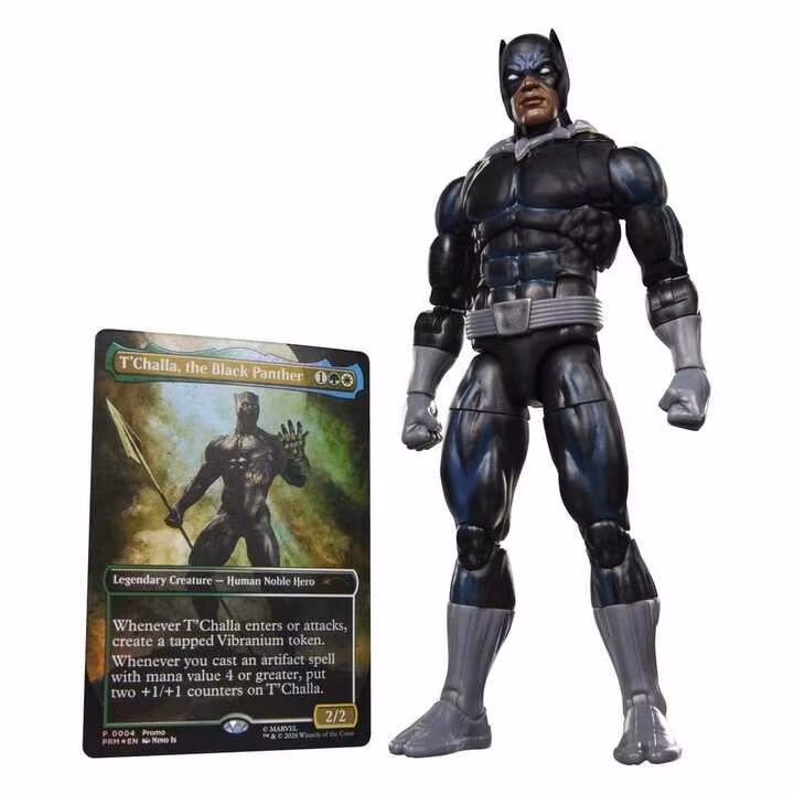 Marvel Legends Black Panther Action Figure with Exclusive Magic: The Gathering Card