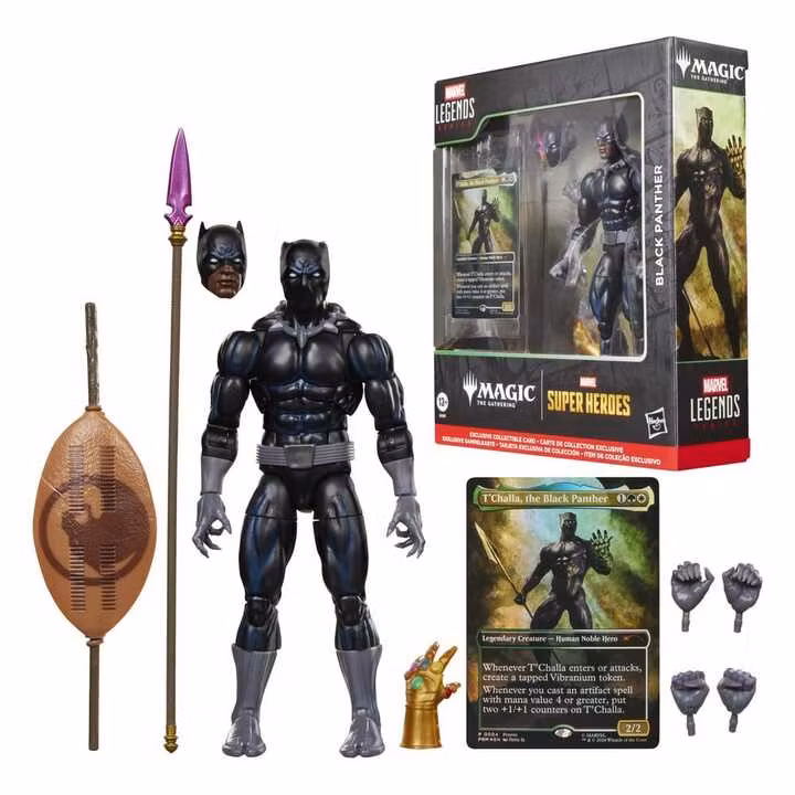 Marvel Legends Black Panther Action Figure with Exclusive Magic: The Gathering Card