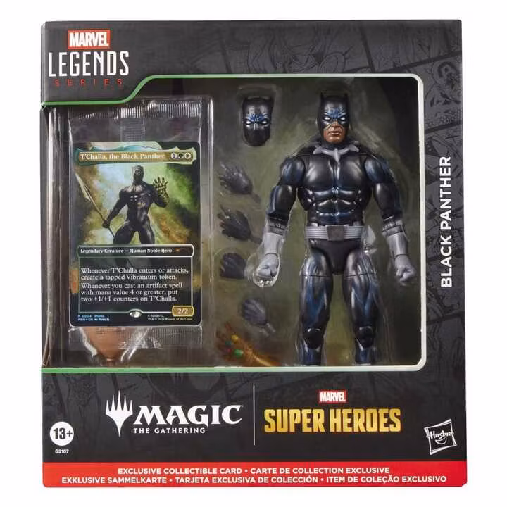 Marvel Legends Black Panther Action Figure with Exclusive Magic: The Gathering Card