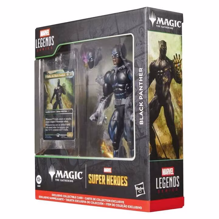 Marvel Legends Black Panther Action Figure with Exclusive Magic: The Gathering Card