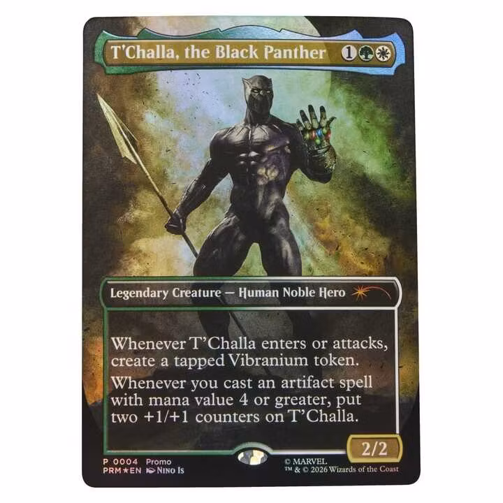 Marvel Legends Black Panther Action Figure with Exclusive Magic: The Gathering Card