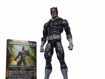 Marvel Legends Black Panther Action Figure with Exclusive Magic: The Gathering Card