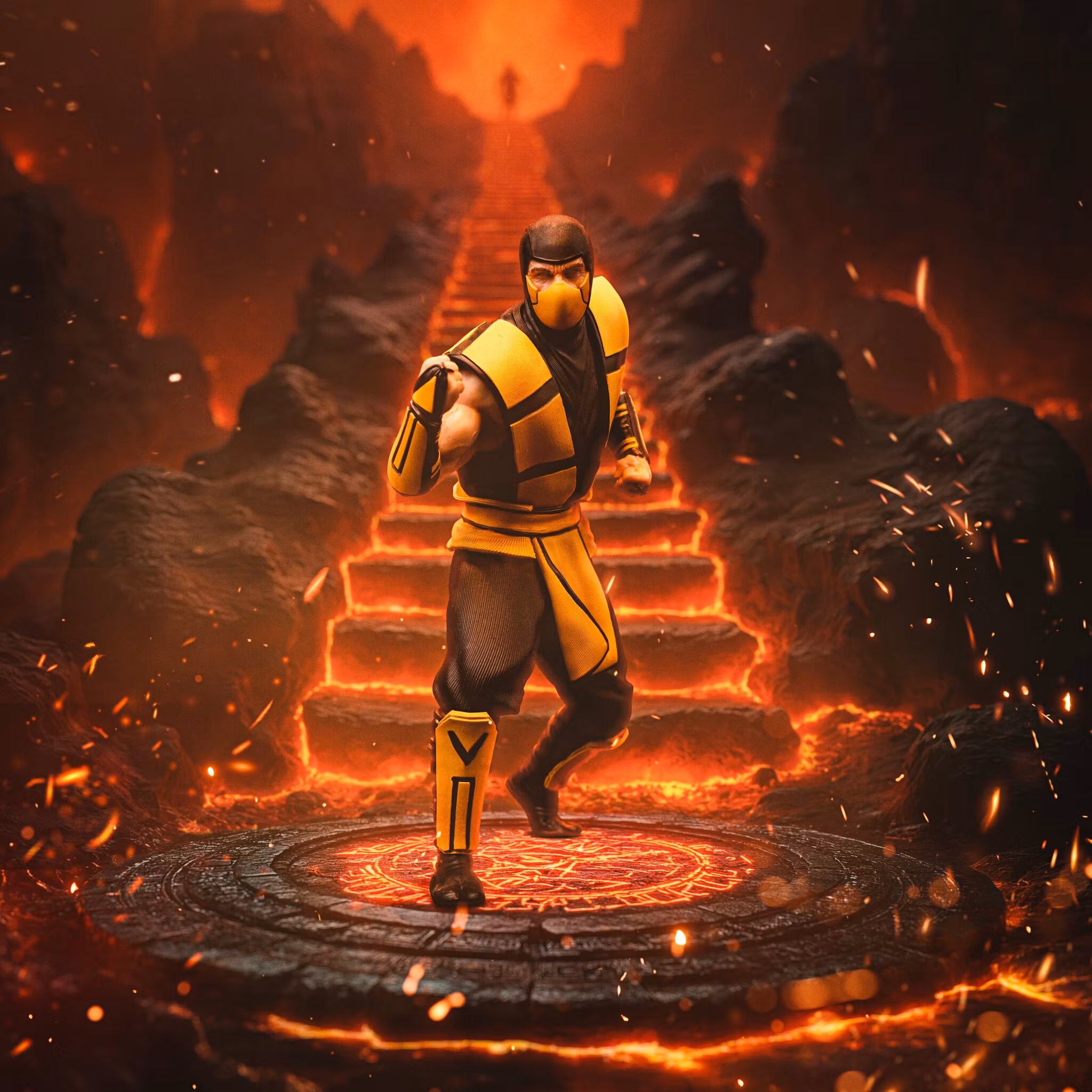 Mortal Kombat Ninjas Collection Scorpion 1/10 Art Scale heo Exclusive Statue