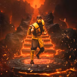Mortal Kombat Ninjas Collection Scorpion 1/10 Art Scale heo Exclusive Statue