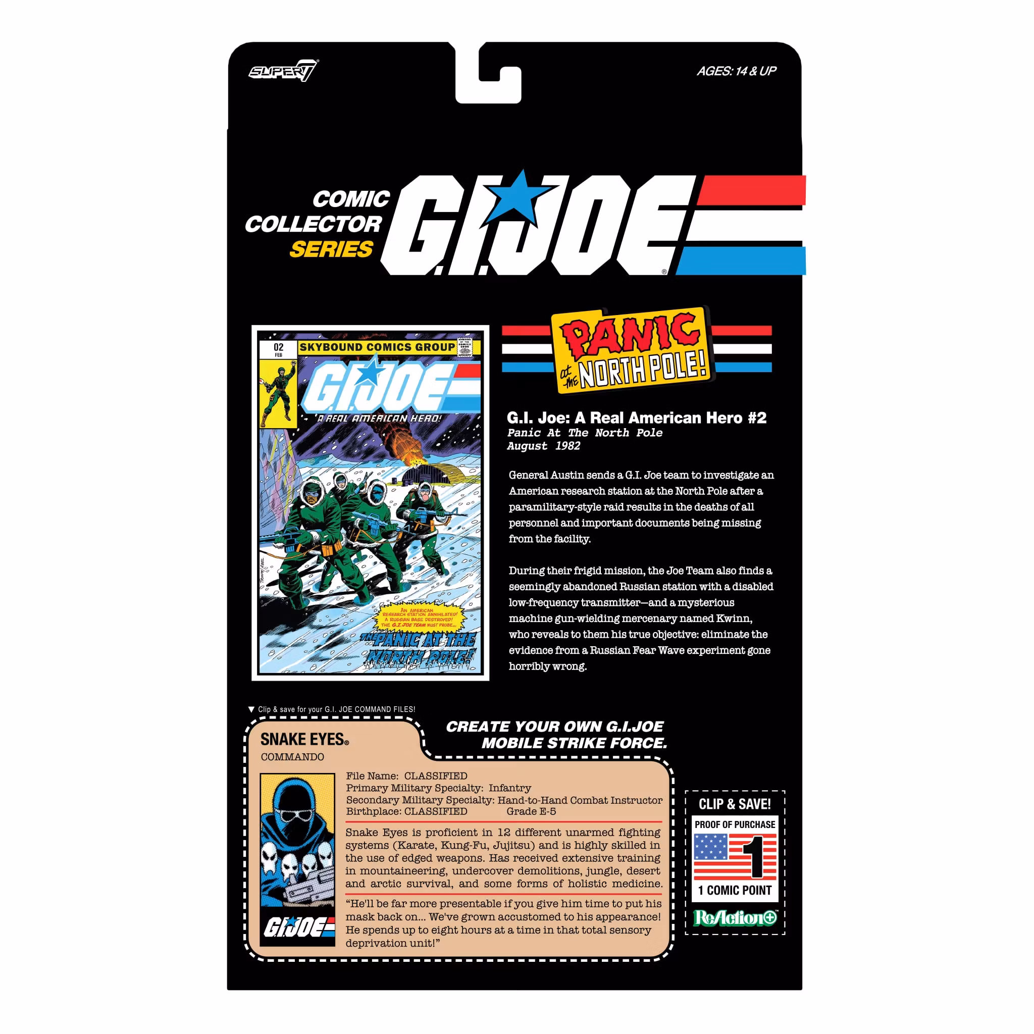 G.I. Joe ReAction+ Snake Eyes Limited Edition Action Figure & Comic Set