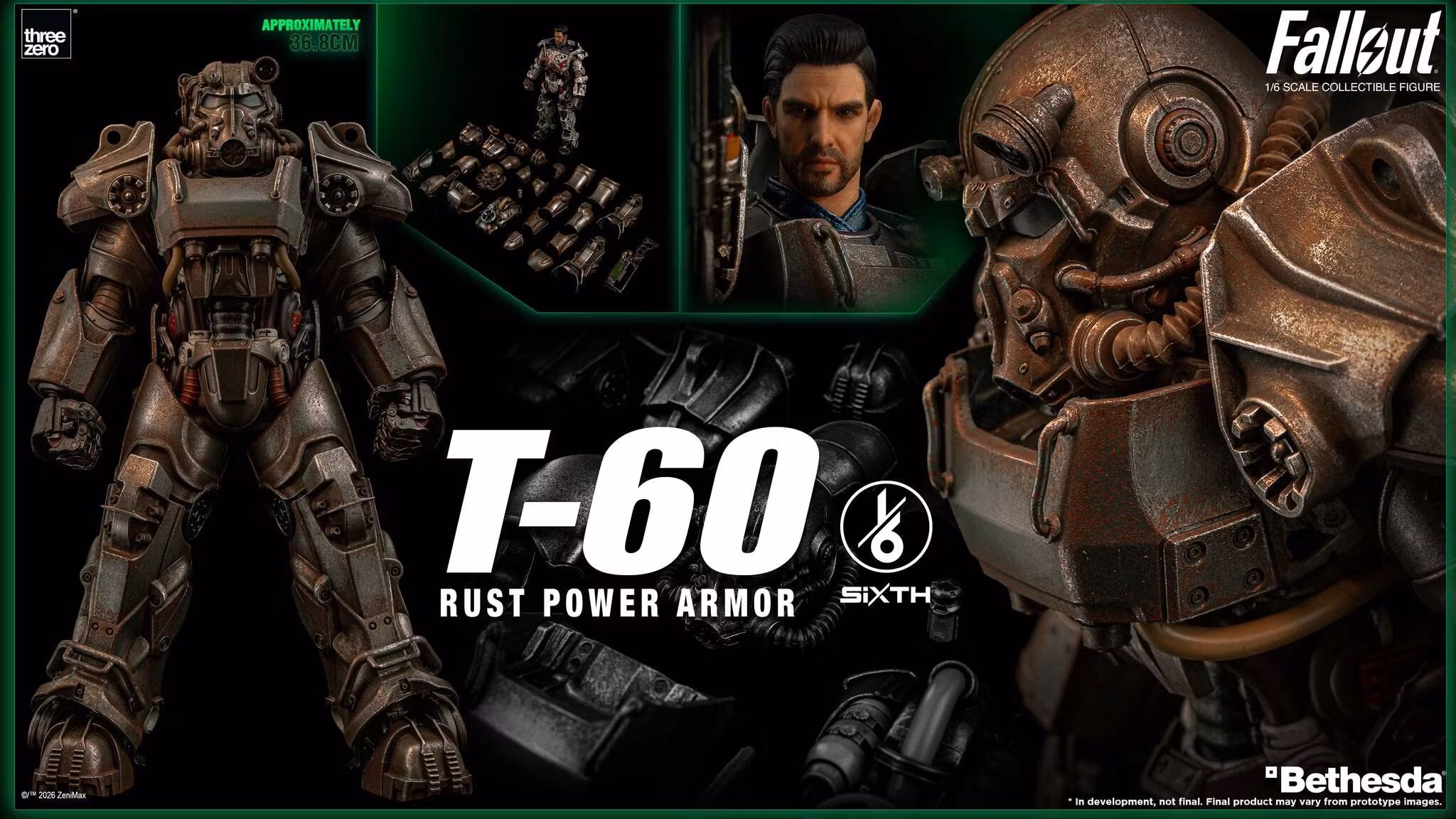 Fallout SiXTH T-60 Rust Power Armor 1/6 Scale Action Figure