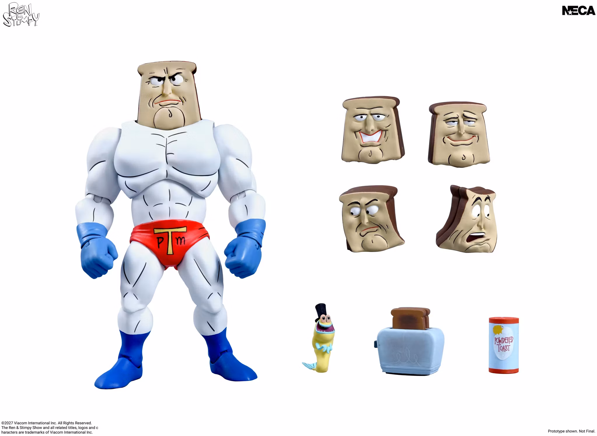The Ren & Stimpy Show Ultimate Powdered Toast Man Action Figure